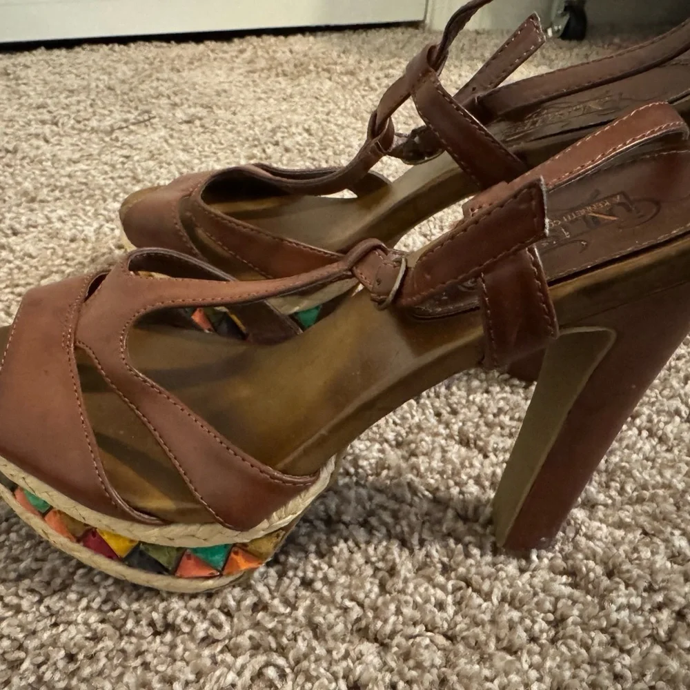 Unlisted Brown Platform Espadrille Sandals